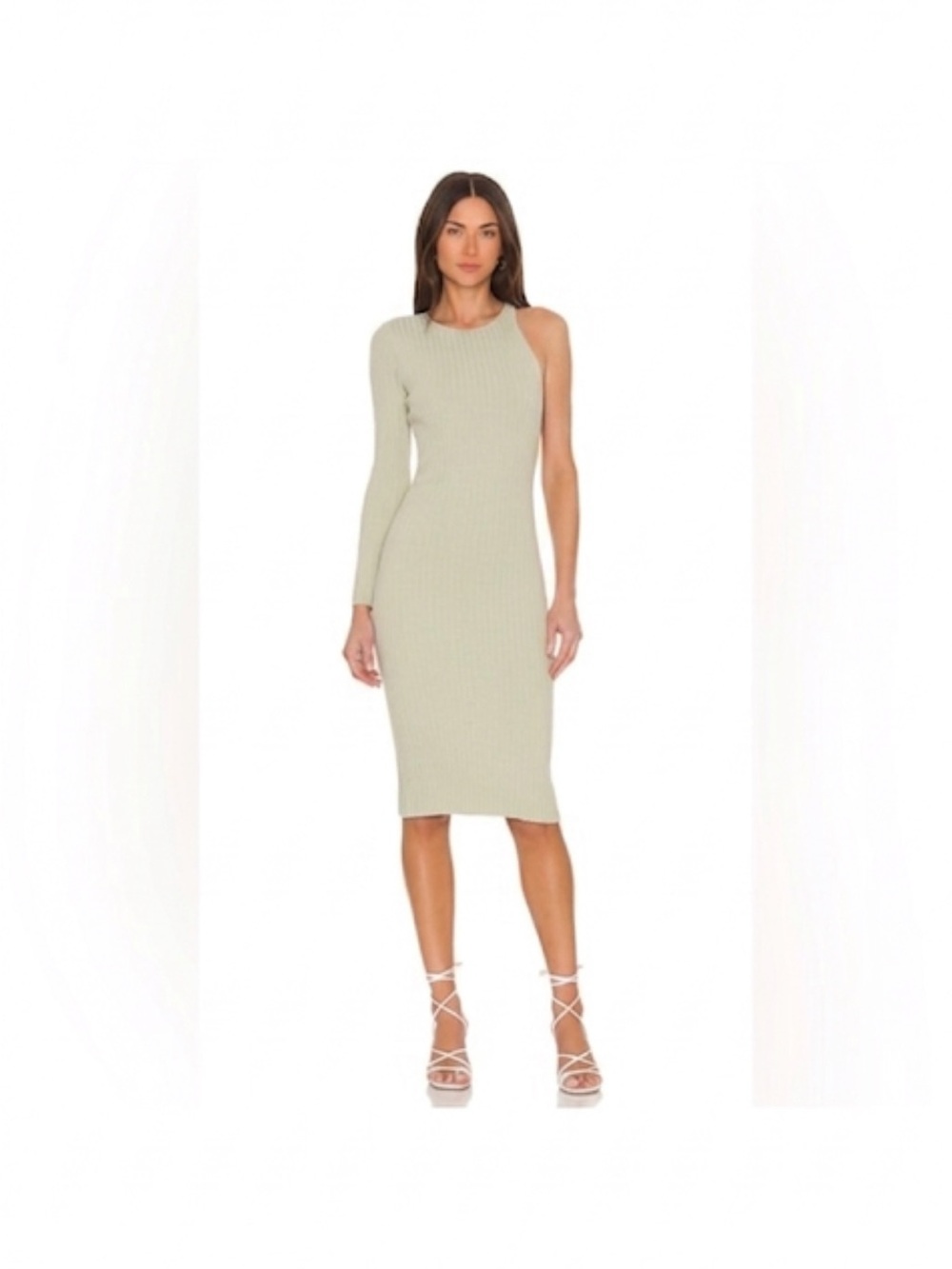 All The Ways X REVOLVE Ribbed Bodycon Dress in Light Sage size M